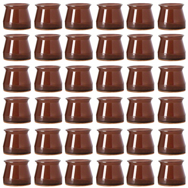 36 Silicone Chair Leg Floor Protectors with Felt Pads for Noise Reduction and Floor Protection