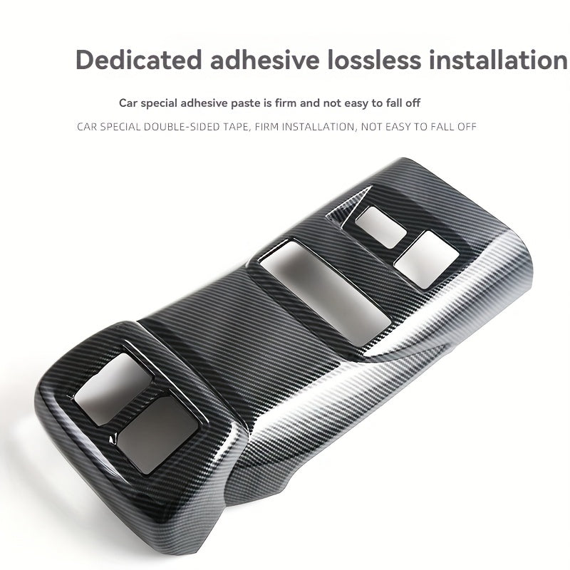 Cubierta de ventilación trasera de aire en ABS con patrón de fibra de carbono para decoración interior de coche