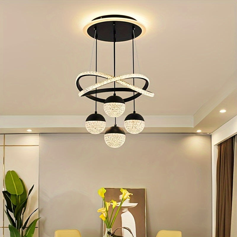 Zamonaviy Kristal LED Chandelier Yashash Xonalari, O'tirish Xonalari, Barlar, Zinalar uchun