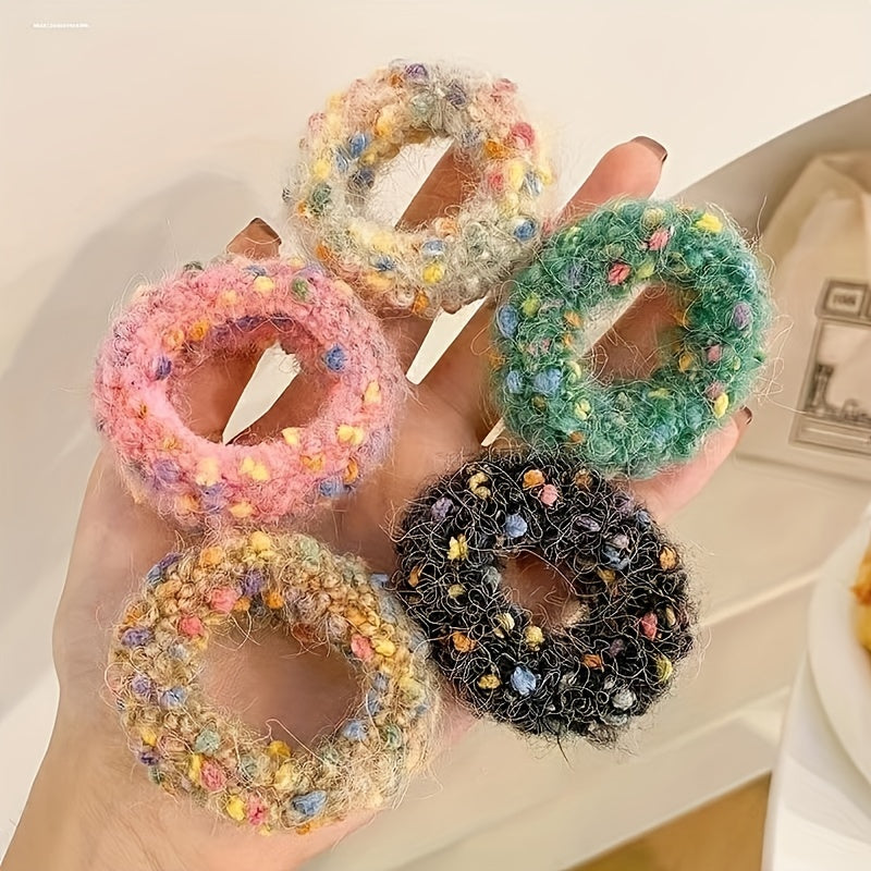 Set of 86 Fabric Hair Ties for Women and Girls, Vibrant Ponytail Holders, Minimalist Hair Accessories