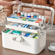 XL Multi-Tier Plastic Medicine Organizer for First Aid Supplies Storage