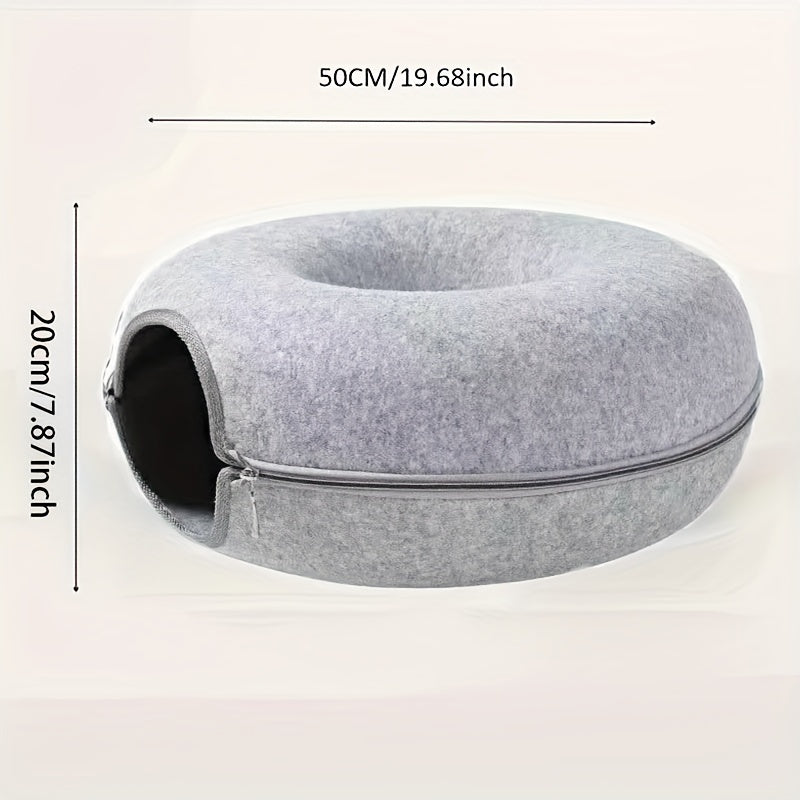 Lightweight Scratch-Resistant Cat Tunnel Bed for All Seasons
