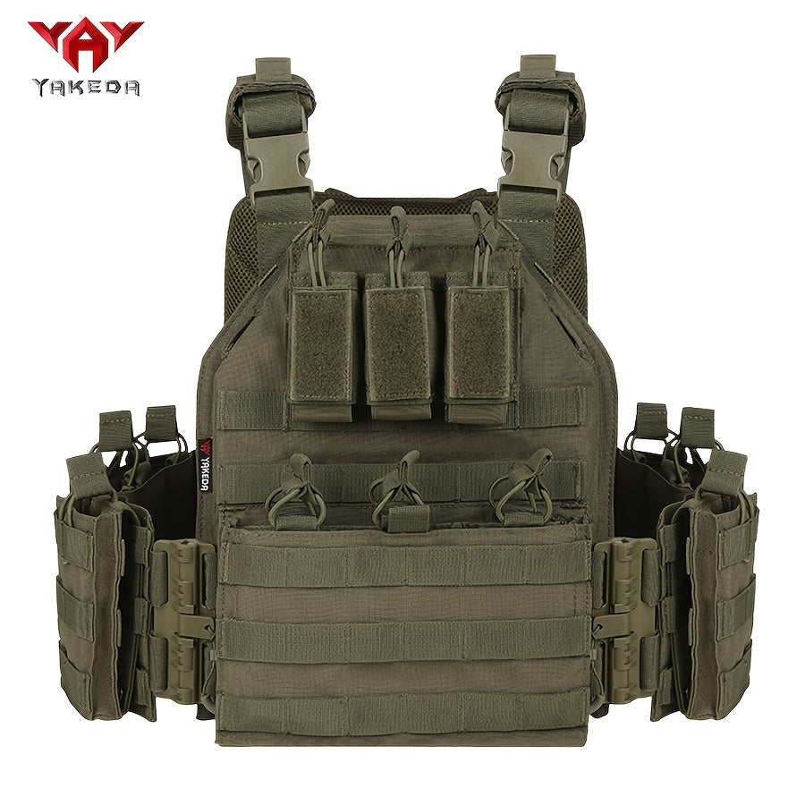 Adult Outdoor Training Vest Water-Resistant Breathable Quick Dismantling Black Polyester