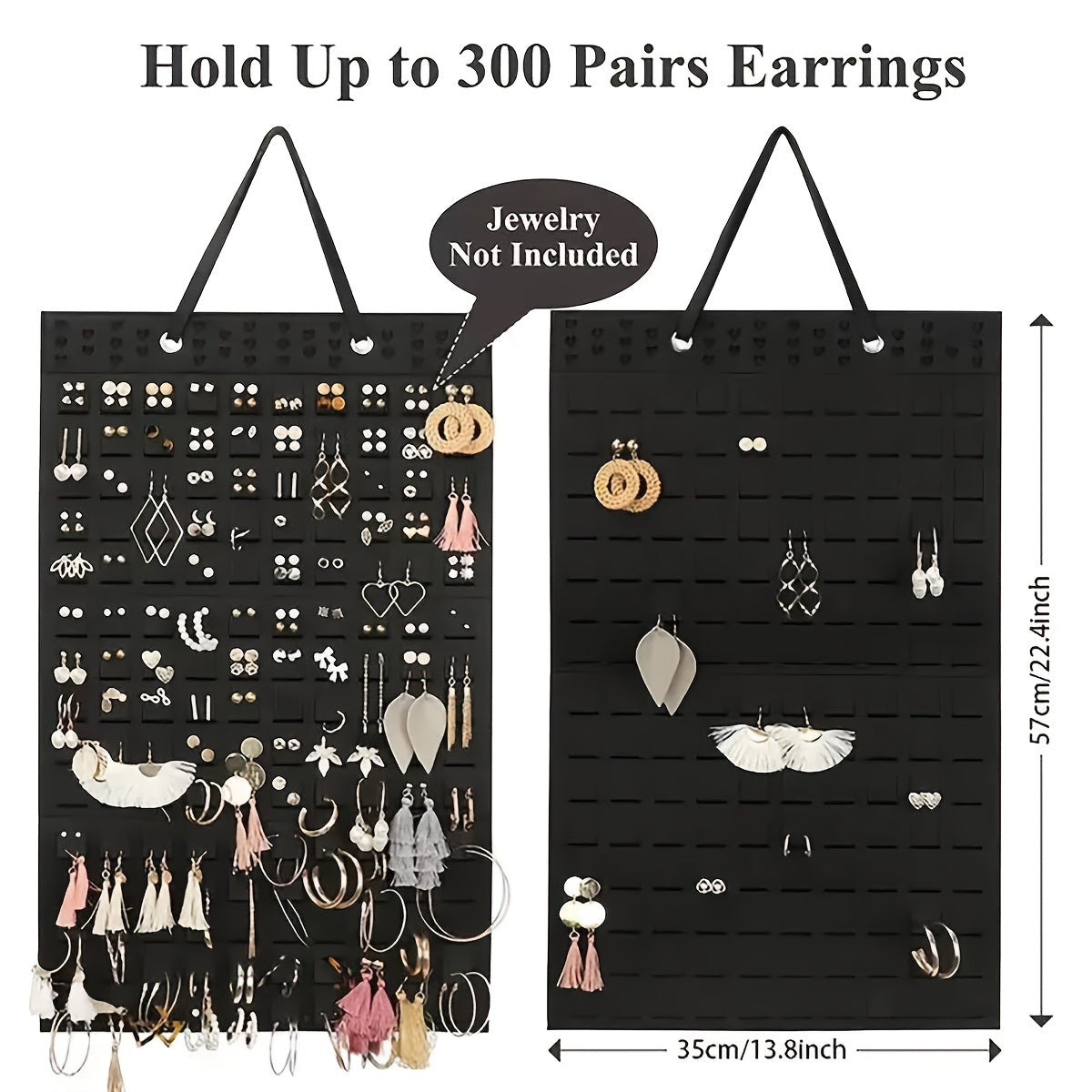 Подвесной органайзер для украшений из фетра для серег и ожерелий, стильное домашнее украшение