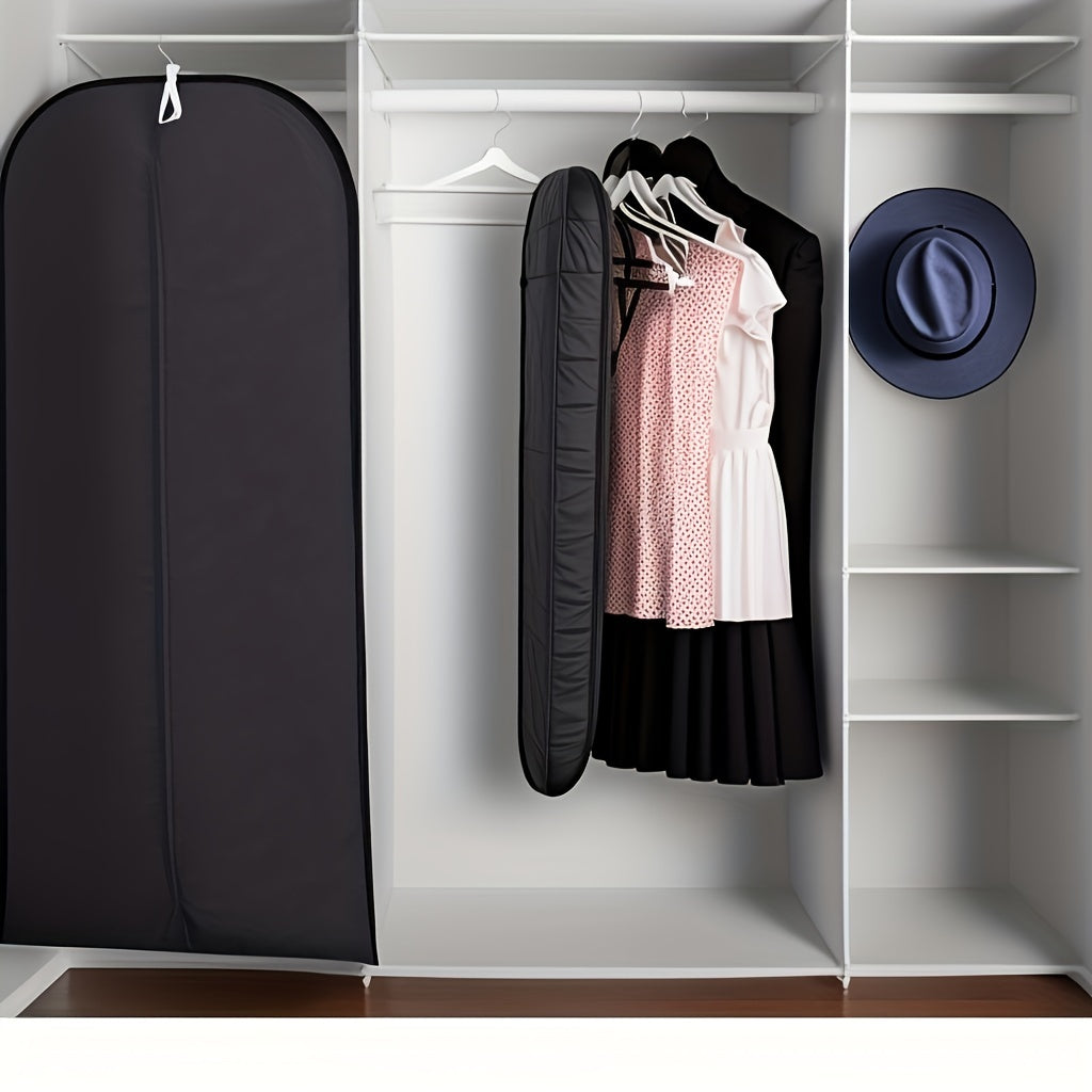 Set of 5 Suit Dust Cover Bags with Zipper for Clothes Storage Garment Bags for Closet Wardrobe and Home