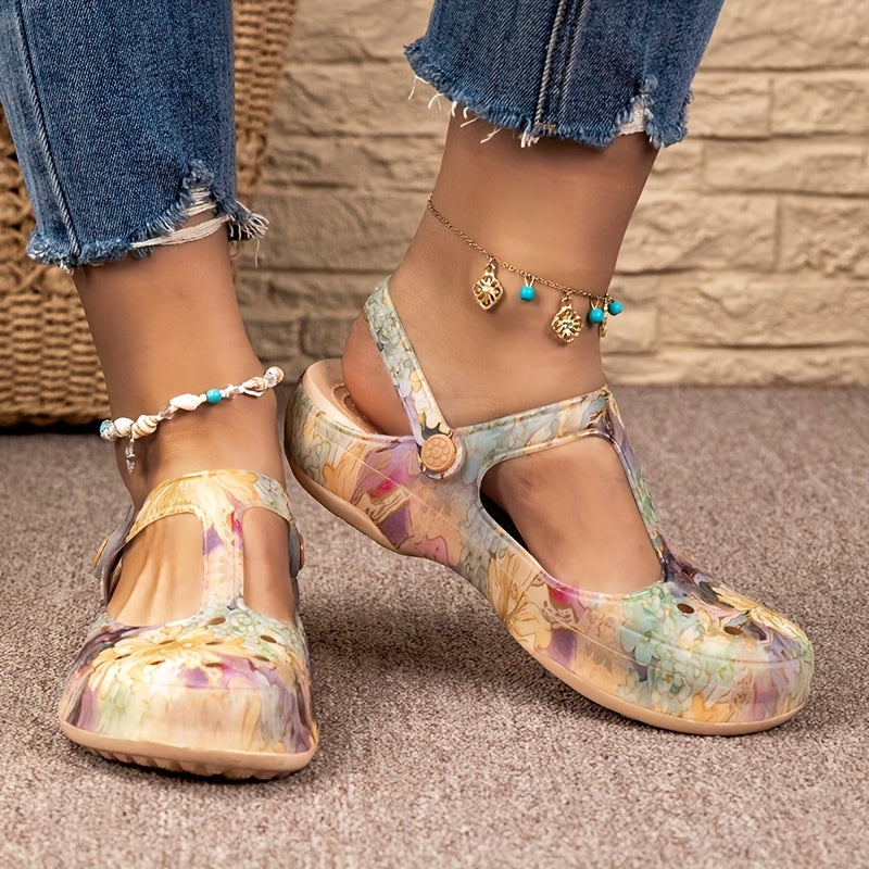 Women's Perforated Breathable Sandals Outdoor Beach Shoes Soft Sole