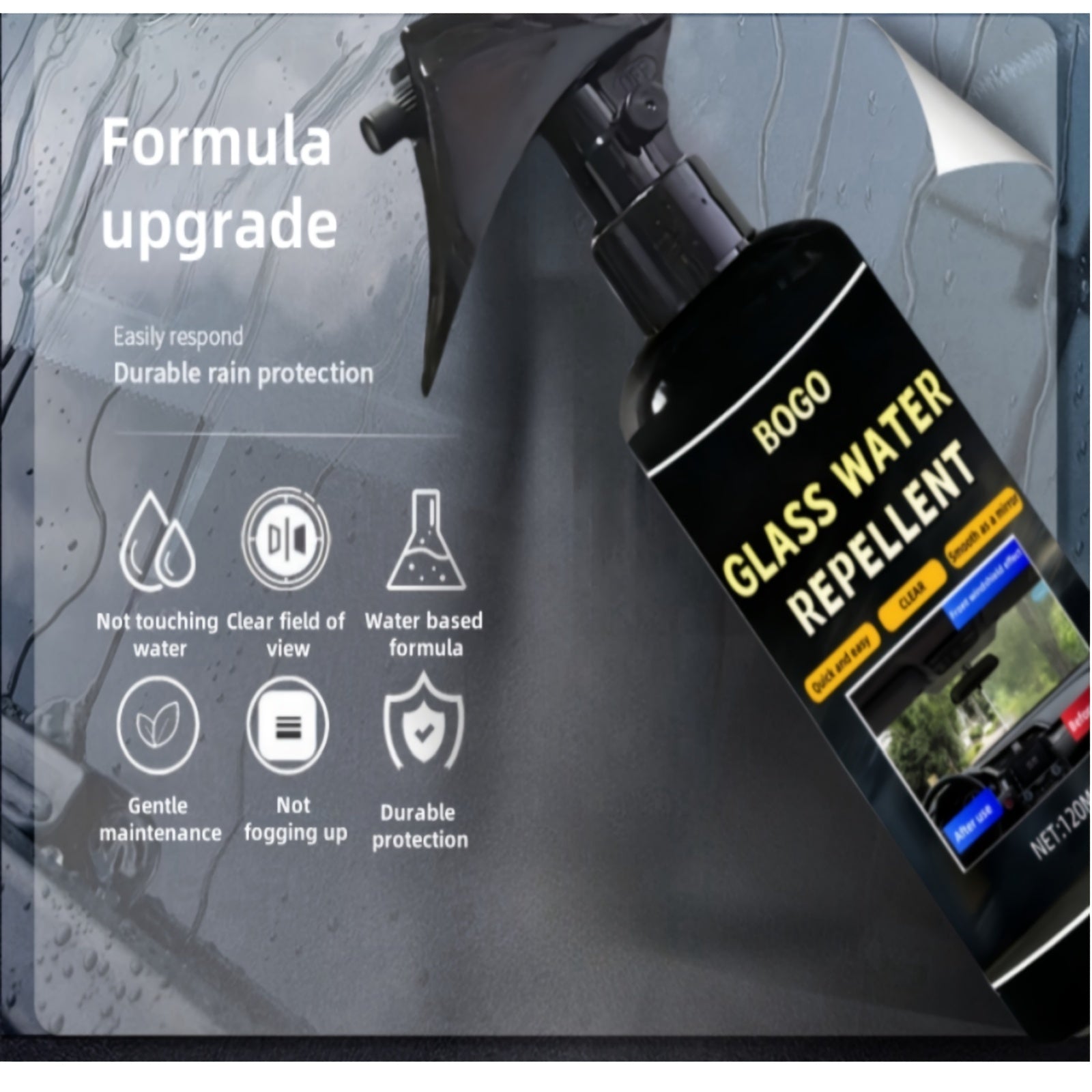 4oz Keramika Avtomobil Shisha Qoplamasi Spreyi Suvga chidamli Yomg'irga chidamli uchun Shinalar