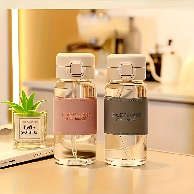 500ml Plastic Water Bottle with Straw Leakproof Flip Top BPA-Free for Sports Fitness Travel Pack of 1