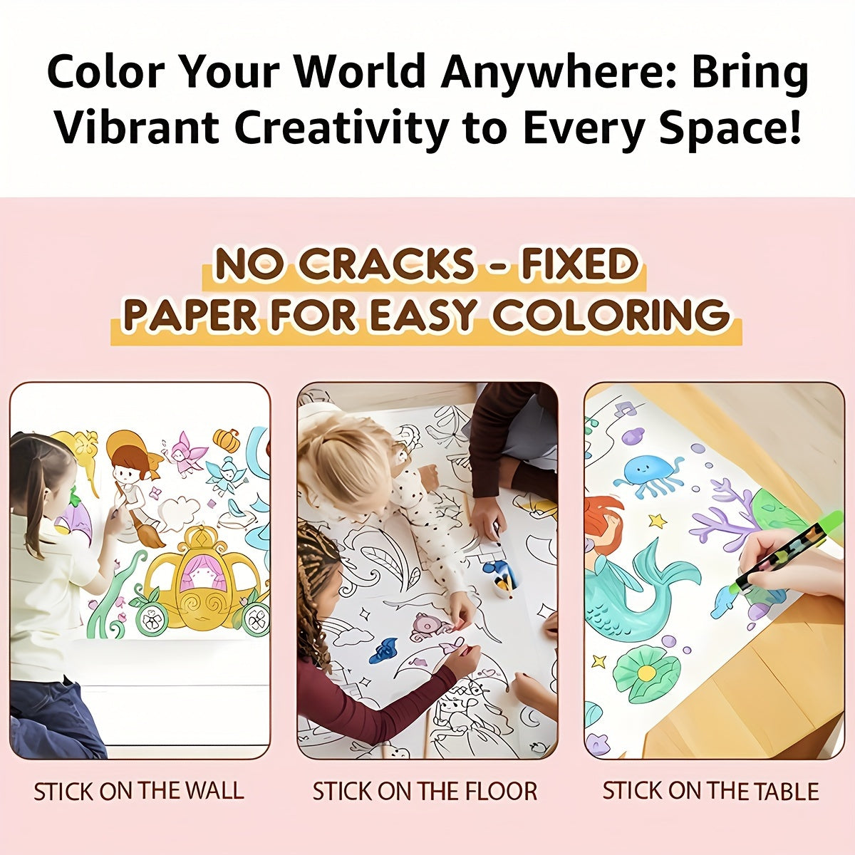300CM Art Paper Roll for Kids Ages 3+ Watercolor Compatible Creative Doodle and Painting