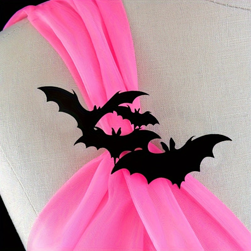 Spooky Plastic Bat Brooch Halloween Animal Shape Gothic Jewelry Accessory