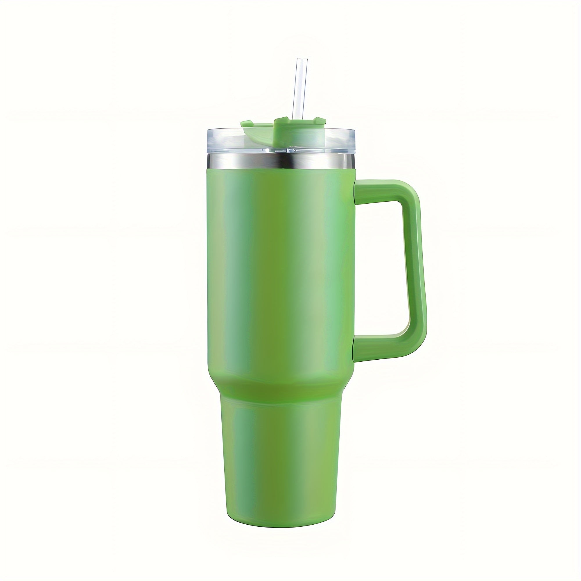 40oz Stainless Steel Travel Mug with Straw Double Wall Insulation and Handle
