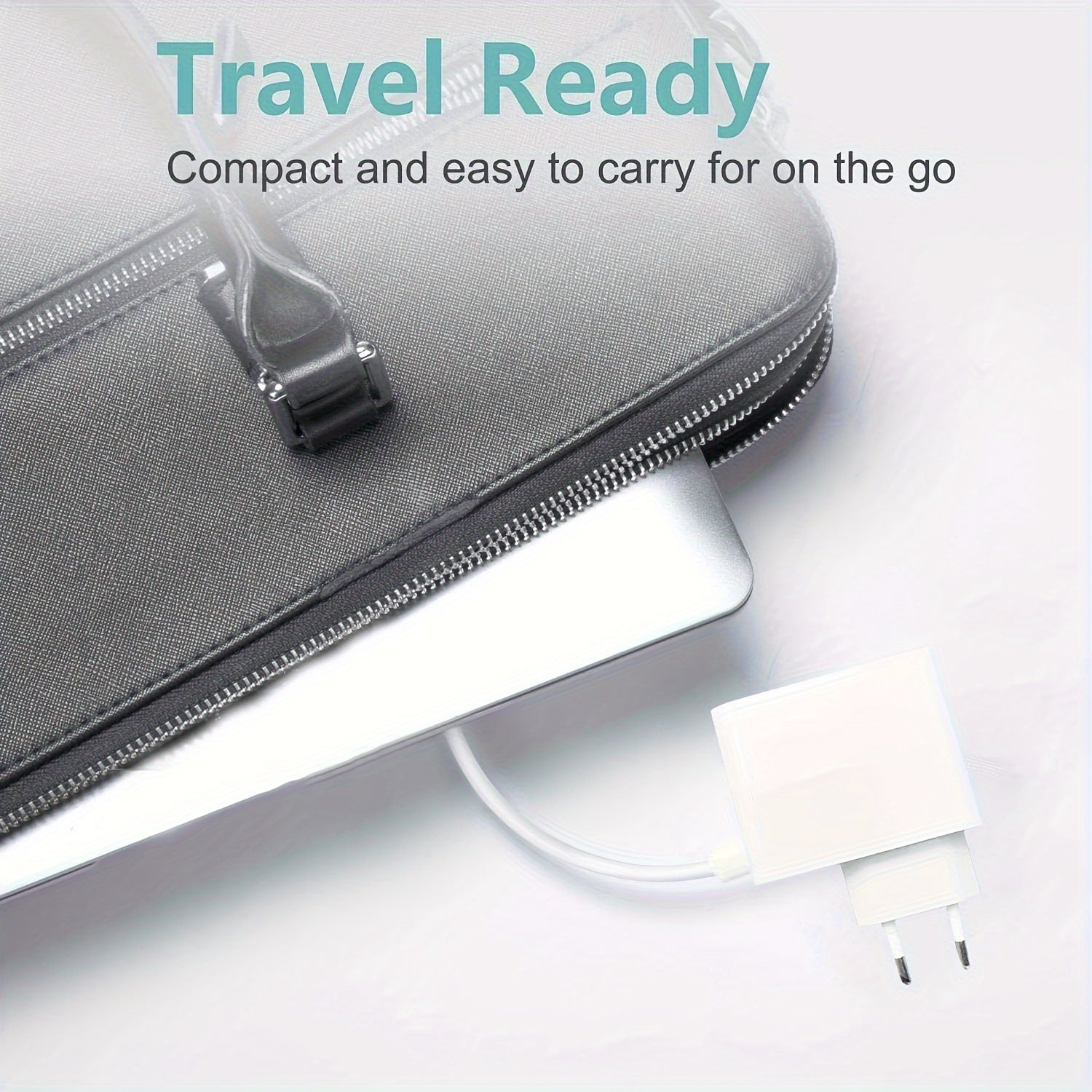 65W USB C GaN PD devor uchun zaryadlovchi, 150cm USB-C kabel bilan, noutbuklar va smartfonlar uchun