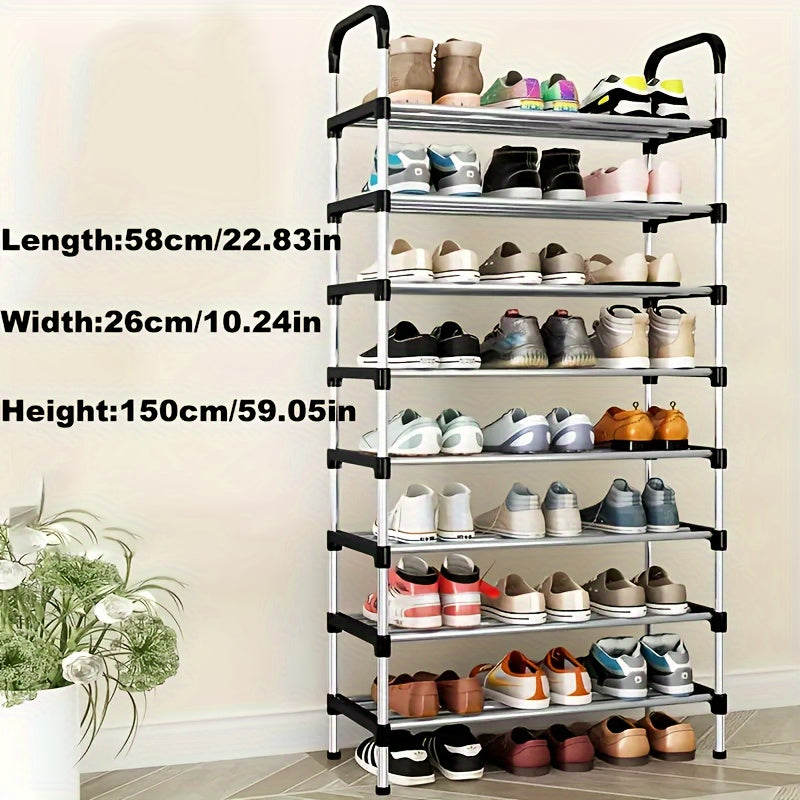 Multi-Layer Steel Shoe Rack for Entryway Bedroom and Living Room Storage