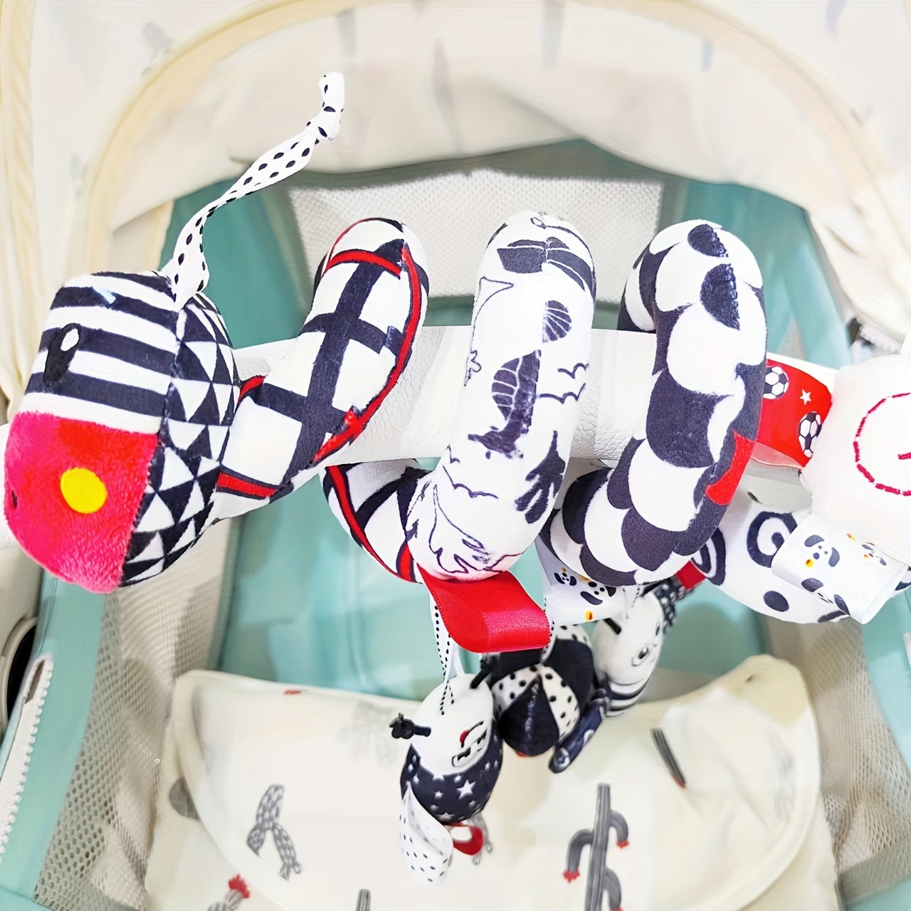 Nursery Decor Hanging Rack for Strollers and Safety Seats Polyester Baby Room Organizer