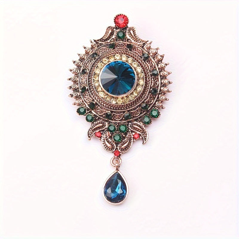 Bohemian Style Rhinestone Brooch for Wedding and Formal Attire