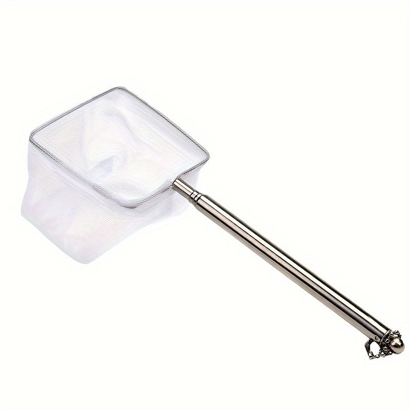 Stainless Steel Aquarium Fish Net with Extendable Handle for Catching and Handling