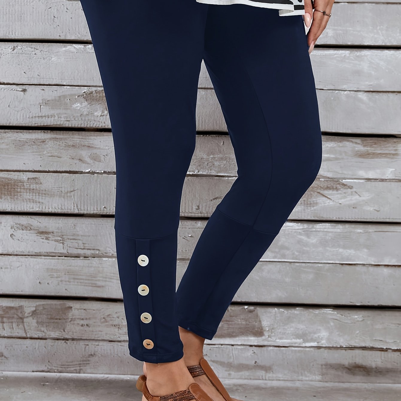 Plus Size Women's Casual Long Pants Black Comfortable Lounge Wear