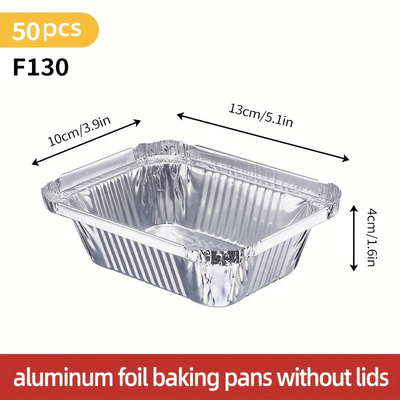 50 Pack Aluminum Foil Steam Table Pans Deep Food Storage and Prep