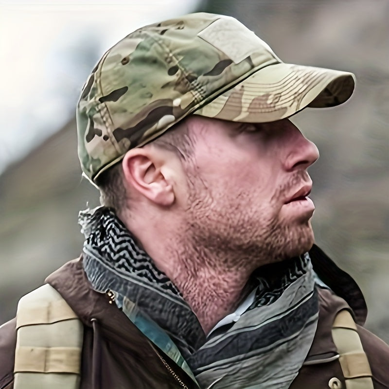 Camouflage Baseball Cap with Cooling Neck Gaiter UV Protection for Men Women Outdoor Activities