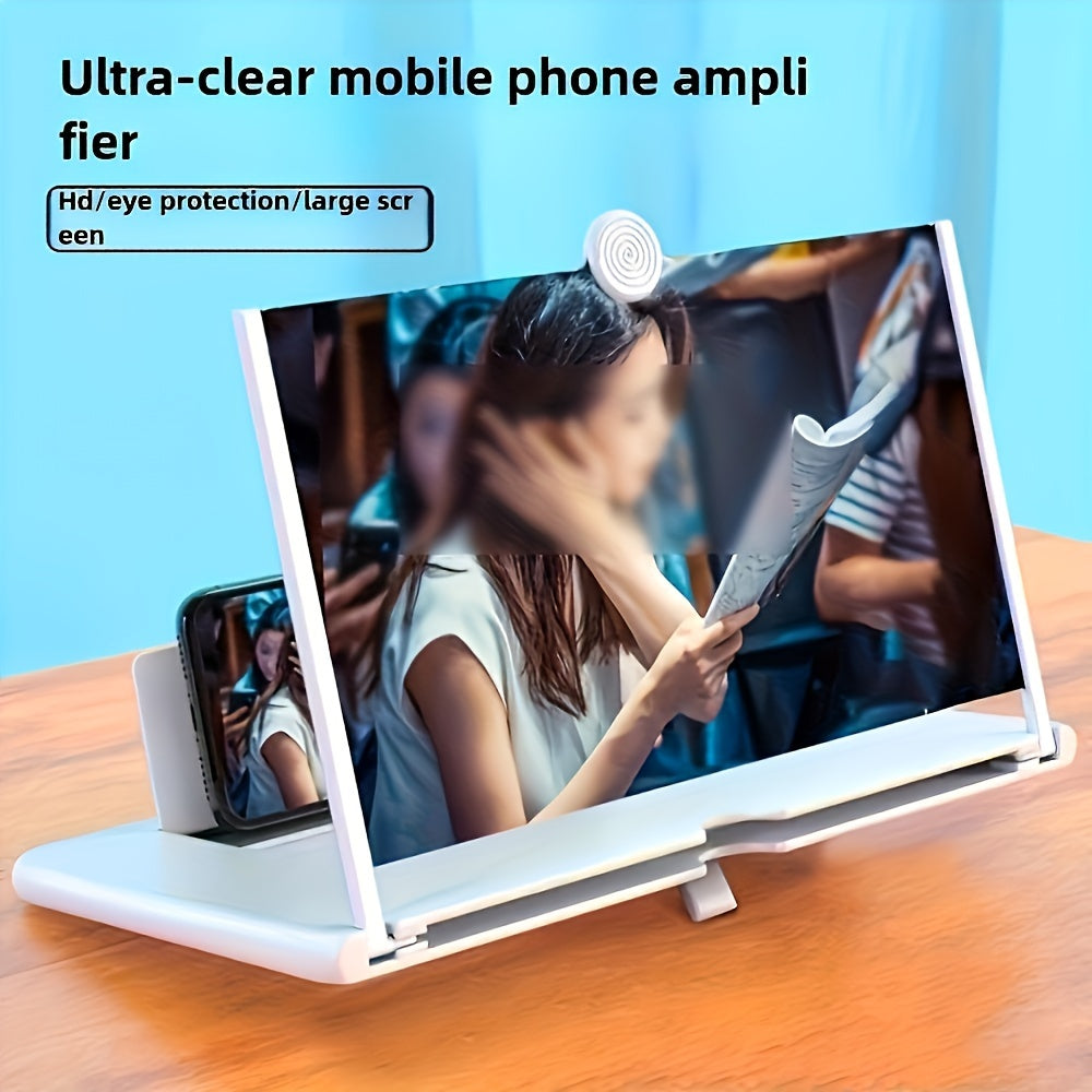 10-Inch HD Screen Phone Stand with Anti-Blue Light Eye Protection Foldable Clip-On Desk Mount