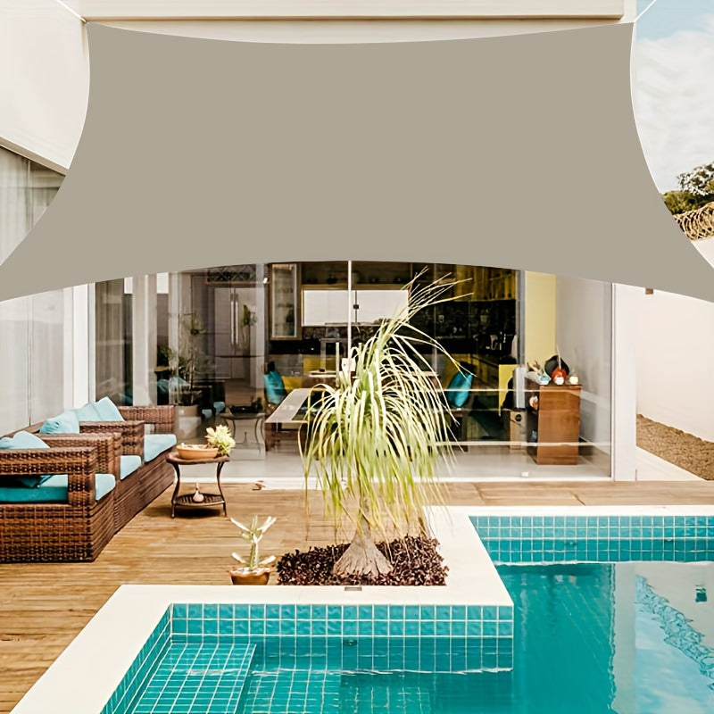 Gran toldo de lona para sombra exterior para camping jardín bloqueador UV marrón 10x10 pies