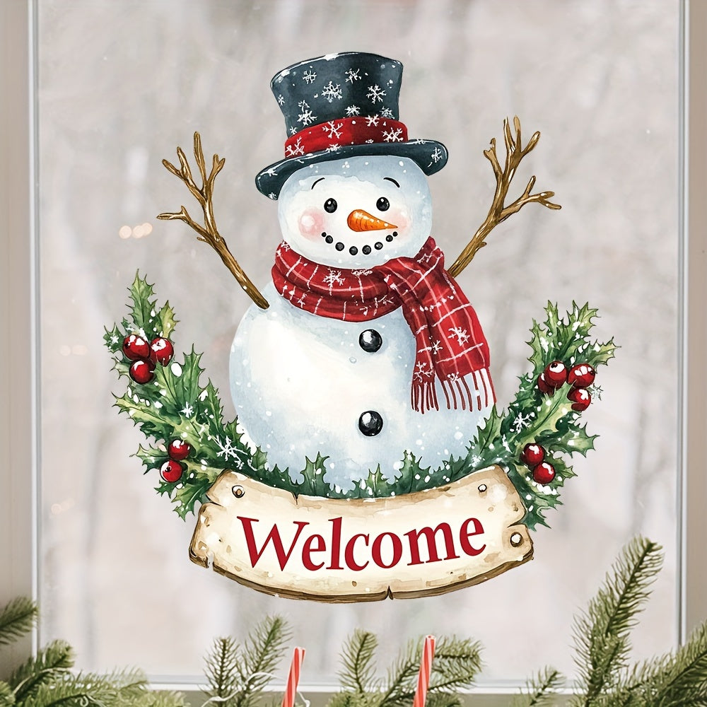 Snowman Birds Snowflake Window Clings Christmas Decorations for Home School Outdoor