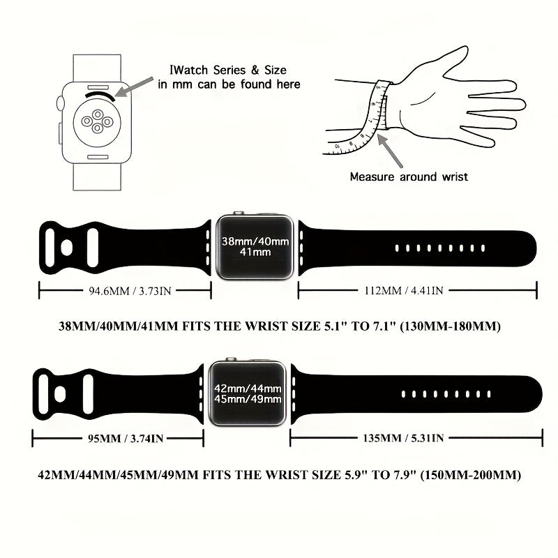 Black Magic Celestial Silicone Watch Band for Apple Watch Series 1-10 Ultra Engraved Stylish Strap for Parties Festivals Sports Outdoor Activities