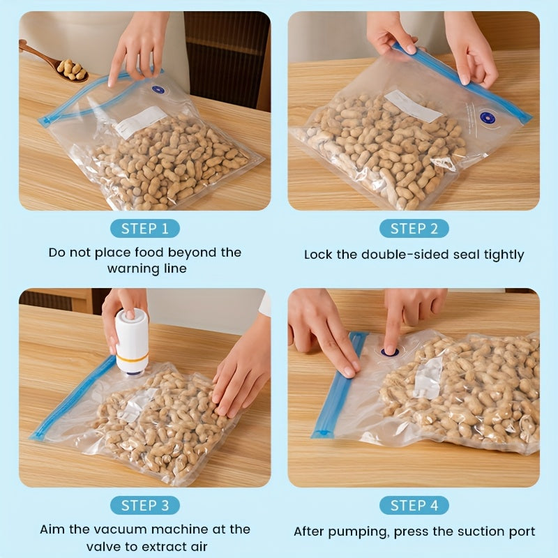 Handheld electric vacuum pump for food preservation USB rechargeable lithium battery ideal for meal prep low-noise compact design