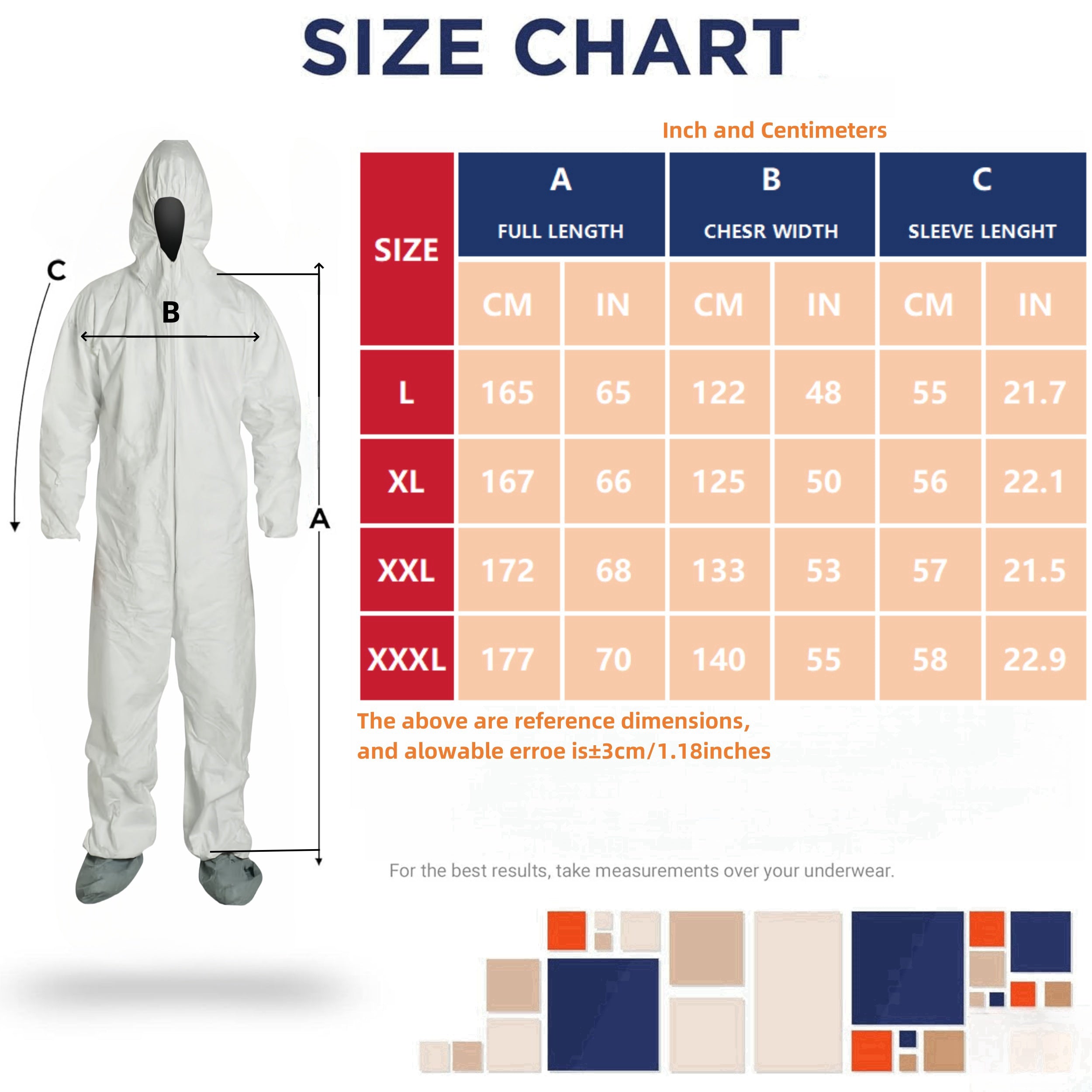 Unisex Lightweight Breathable Protective Coverall for Painting and Construction