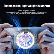 Портативный магнитный охладитель с цифровым дисплеем, тихий вентилятор для мобильных игр и прямых трансляций, питается от USB, совместим со всеми телефонами и ноутбуками, пластиковая конструкция.