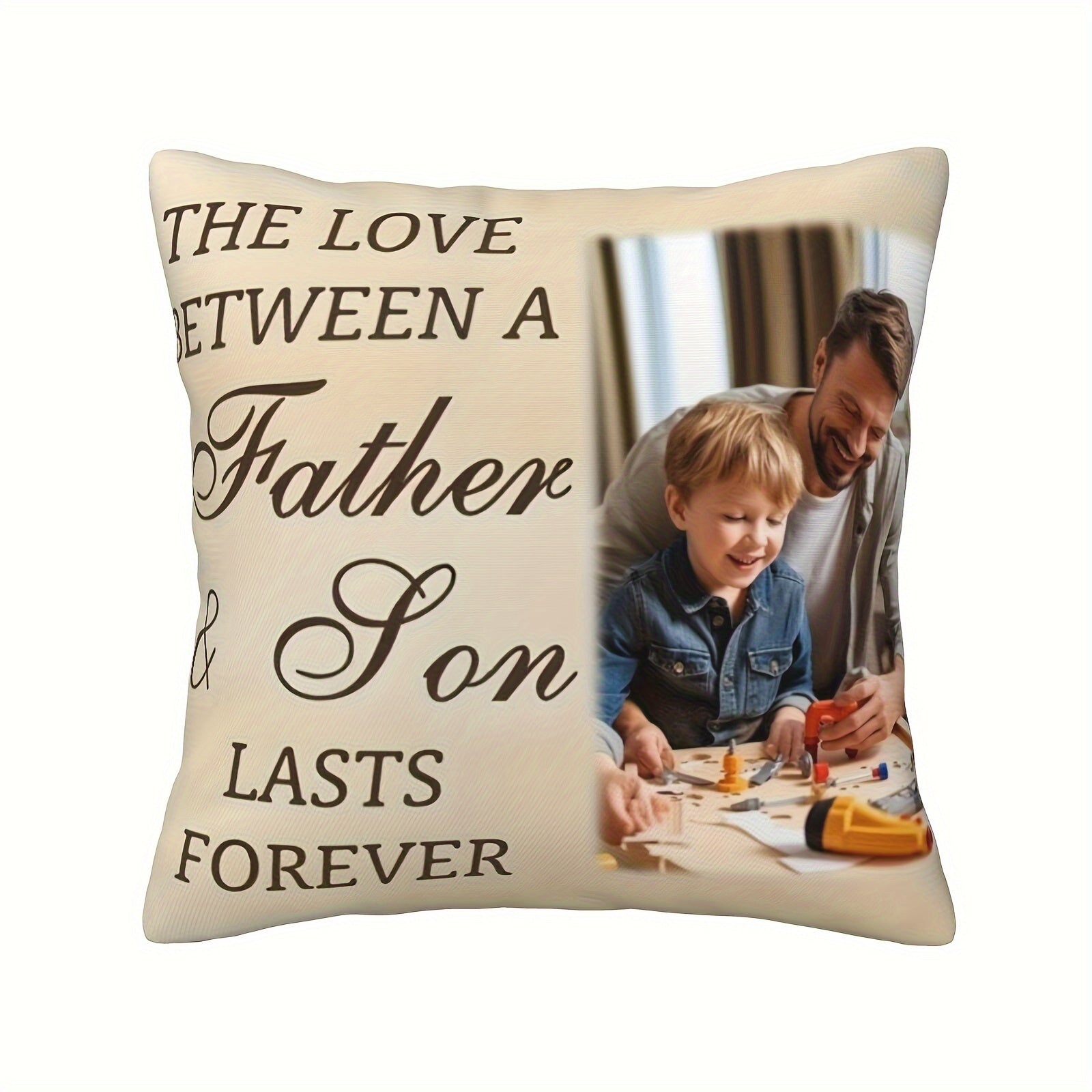 Personalized Photo Pillowcase for Father and Son Gift Home Decor 14+