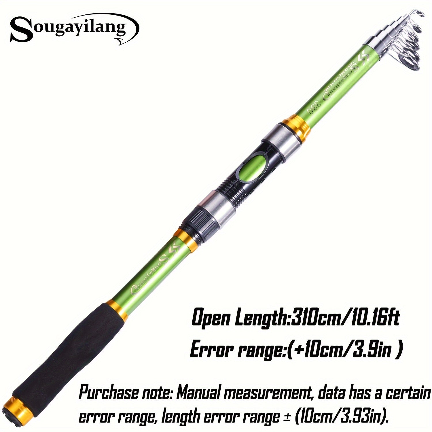 Telescopic Fishing Rod 1.8-3.3M Fiberglass Saltwater Bait Spinning Medium Action