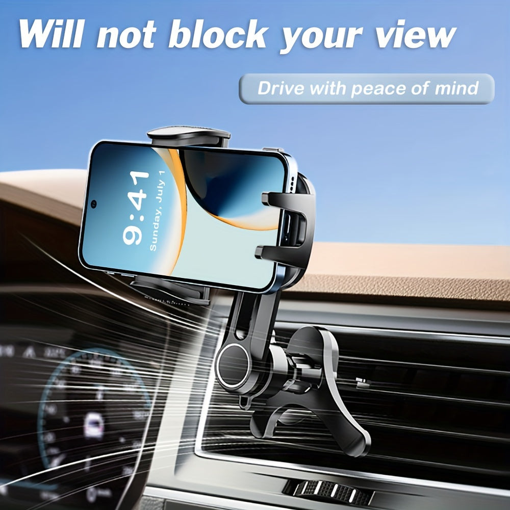 Car Vent Phone Holder with Extension Arm Durable ABS Non-Blocking Mount