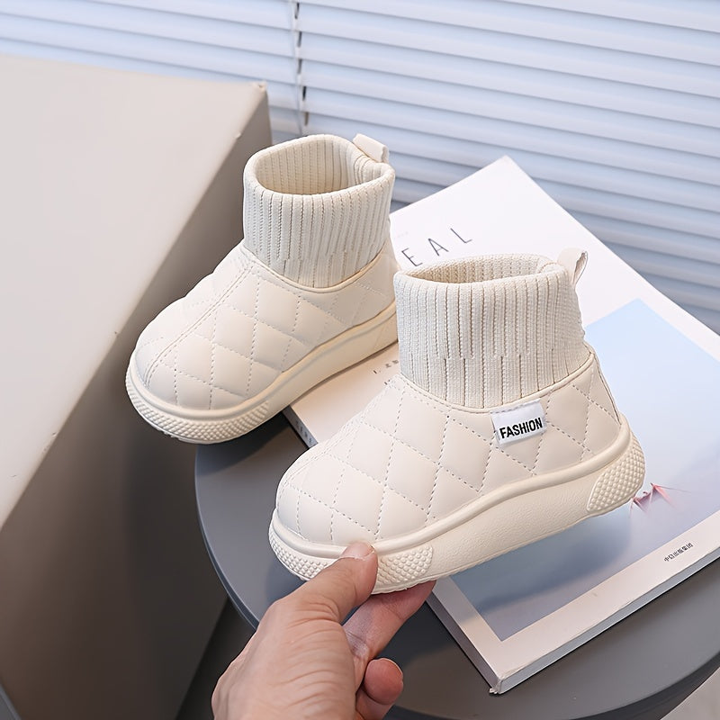 Women's Short Booties with Quilted Upper for Fall and Winter
