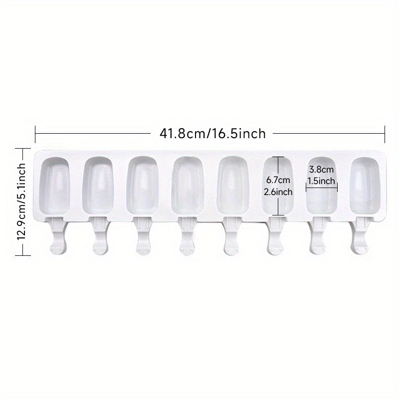 Silicone muzqaymoq shakli 3/4/8 bo'lakli qayta ishlatiladigan popsicle tayyorlagich uy uchun