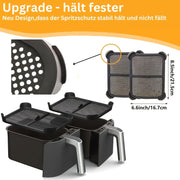 Silicone Splash Guards for Air Fryer 21x16cm Heat Resistant Grease Shields Pair