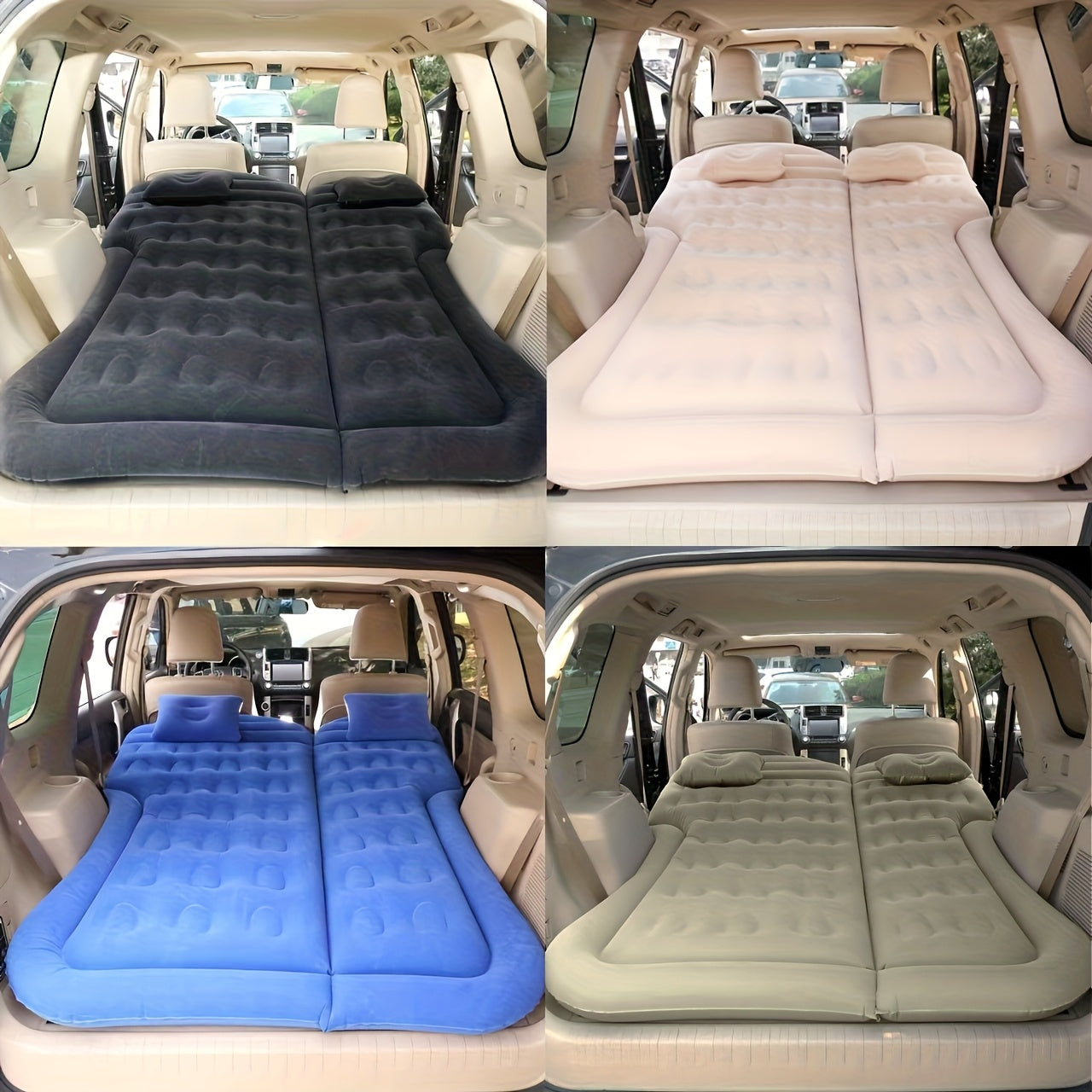Inflatable Car Trunk Bed for SUVs Back Seat Travel Mattress Camping Air Mattress
