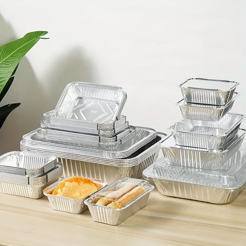50 Pack Aluminum Foil Steam Table Pans Deep Food Storage and Prep