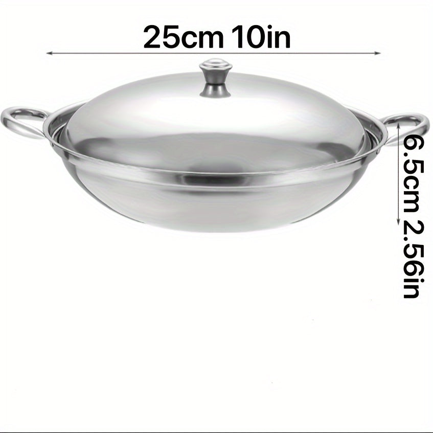 Stainless Steel Hot Pot and Sauté Pan Set, Durable, Versatile Cooking Tools