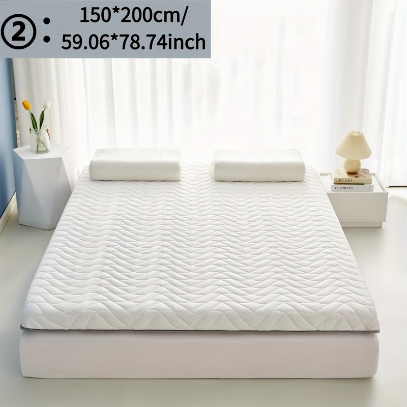 High Resilience Quilted Latex Mattress with Flower Pattern Breathable Non-slip Foldable