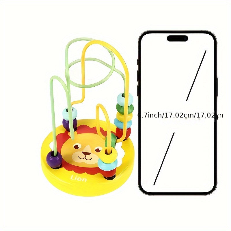 Colorful Wooden Parrot Bead Toy with Music for Birds and Educational Play