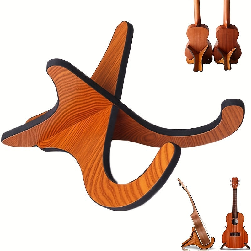 Wooden Guitar Stand with Soft Rubber Cover for Acoustic Electric Classical Instruments