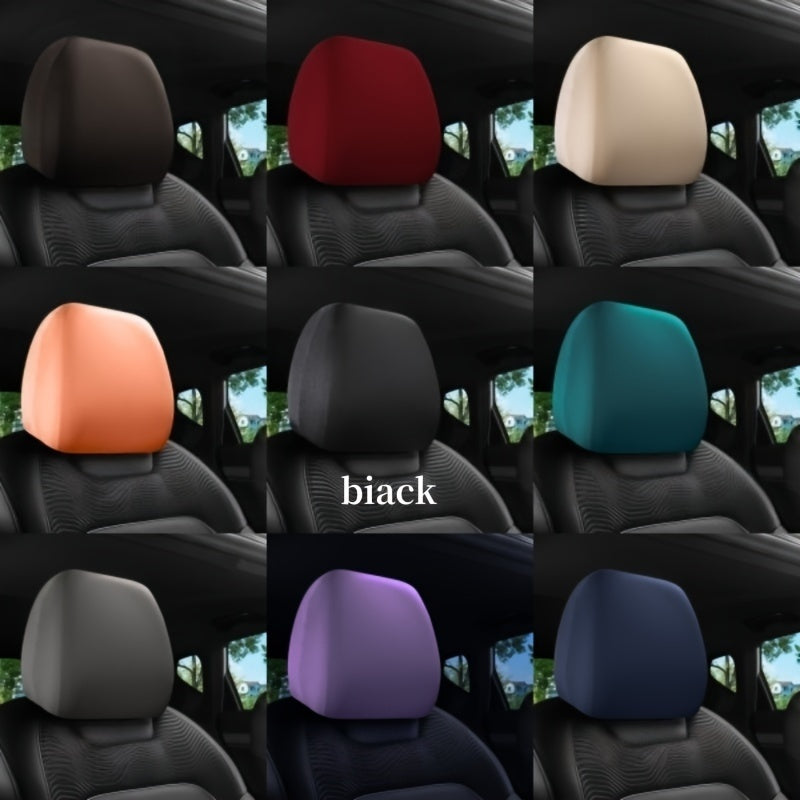 Car Interior Headrest Cover Elastic Cloth Universal Front Rear Seat Protector