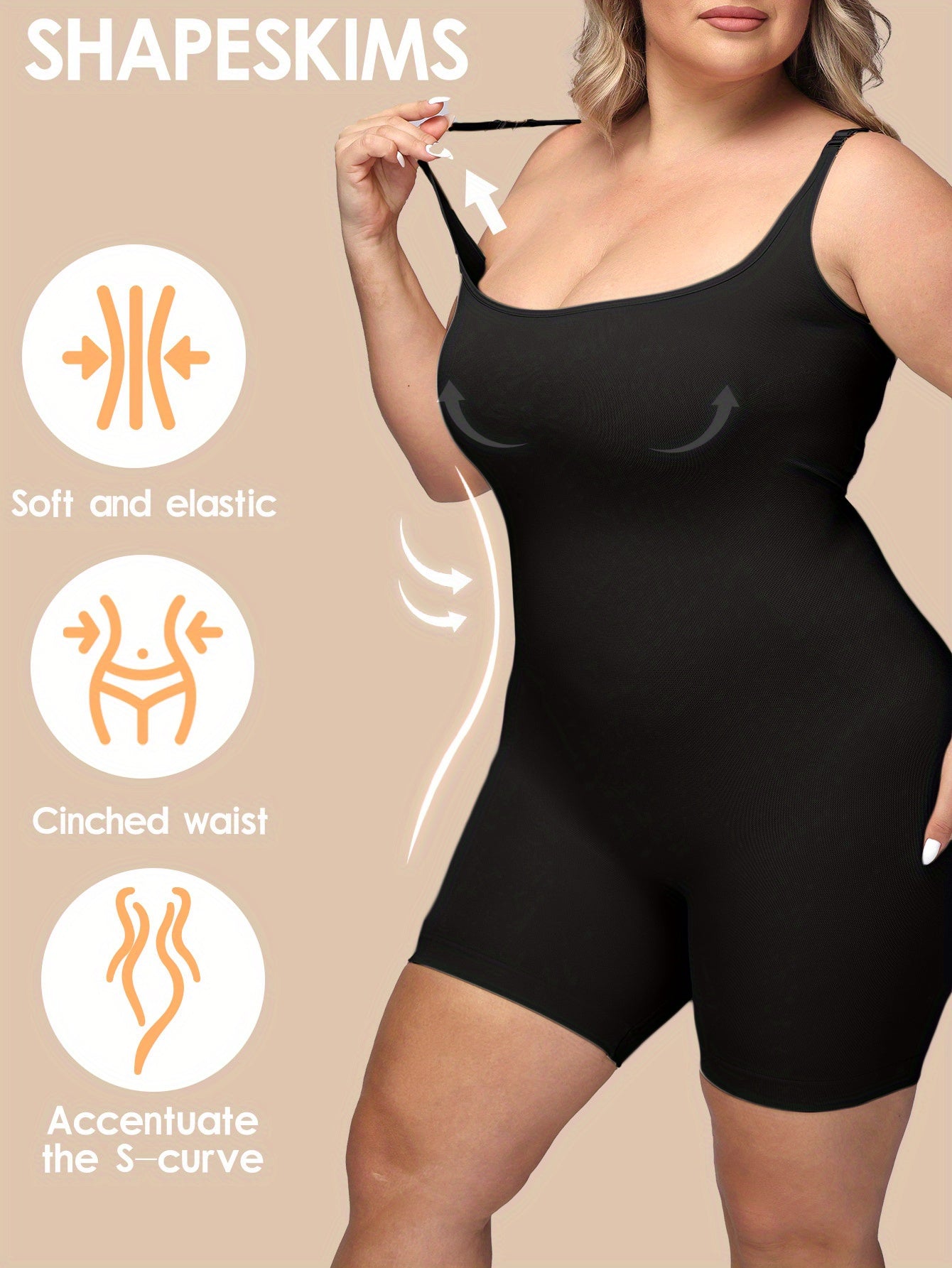 Ladies Body-Shaping Bodysuit Seamless Breathable for Sports and Leisure