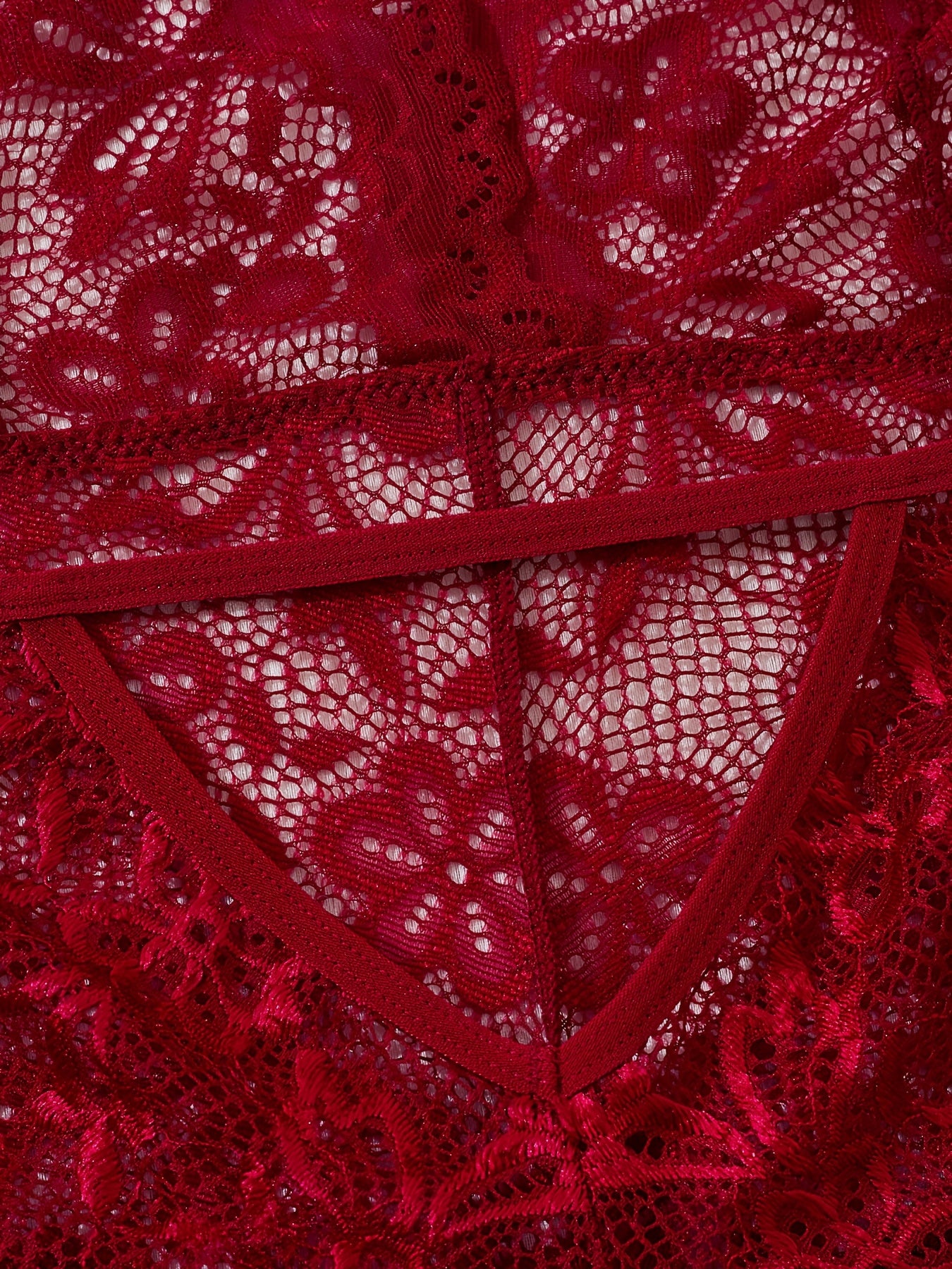 Women Black Lace Bodysuit Sleeveless Deep V Backless Stretchy Polyester