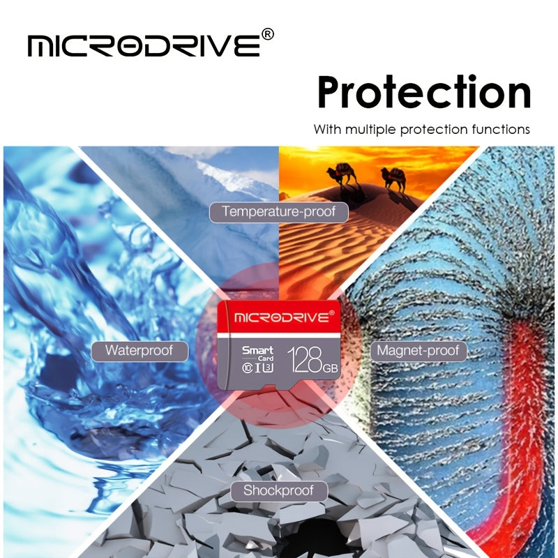 128GB Class 10 U3 UHS-I Micro SD Card with USB Card Reader for 4K HD Video