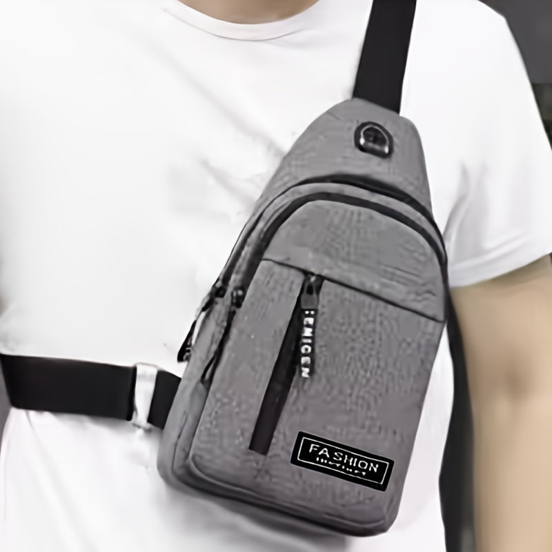 Women's Crossbody Bag Nylon Casual Lightweight Adjustable Zipper Closure Grey