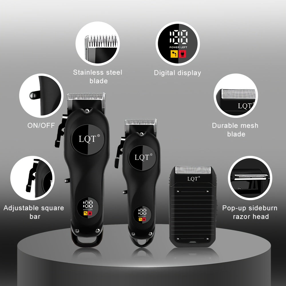 Cordless Hair Clipper Rechargeable Lithium Battery for Home Salon Use