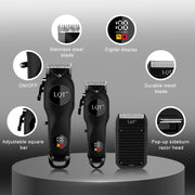 Cordless Hair Clipper Rechargeable Lithium Battery for Home Salon Use