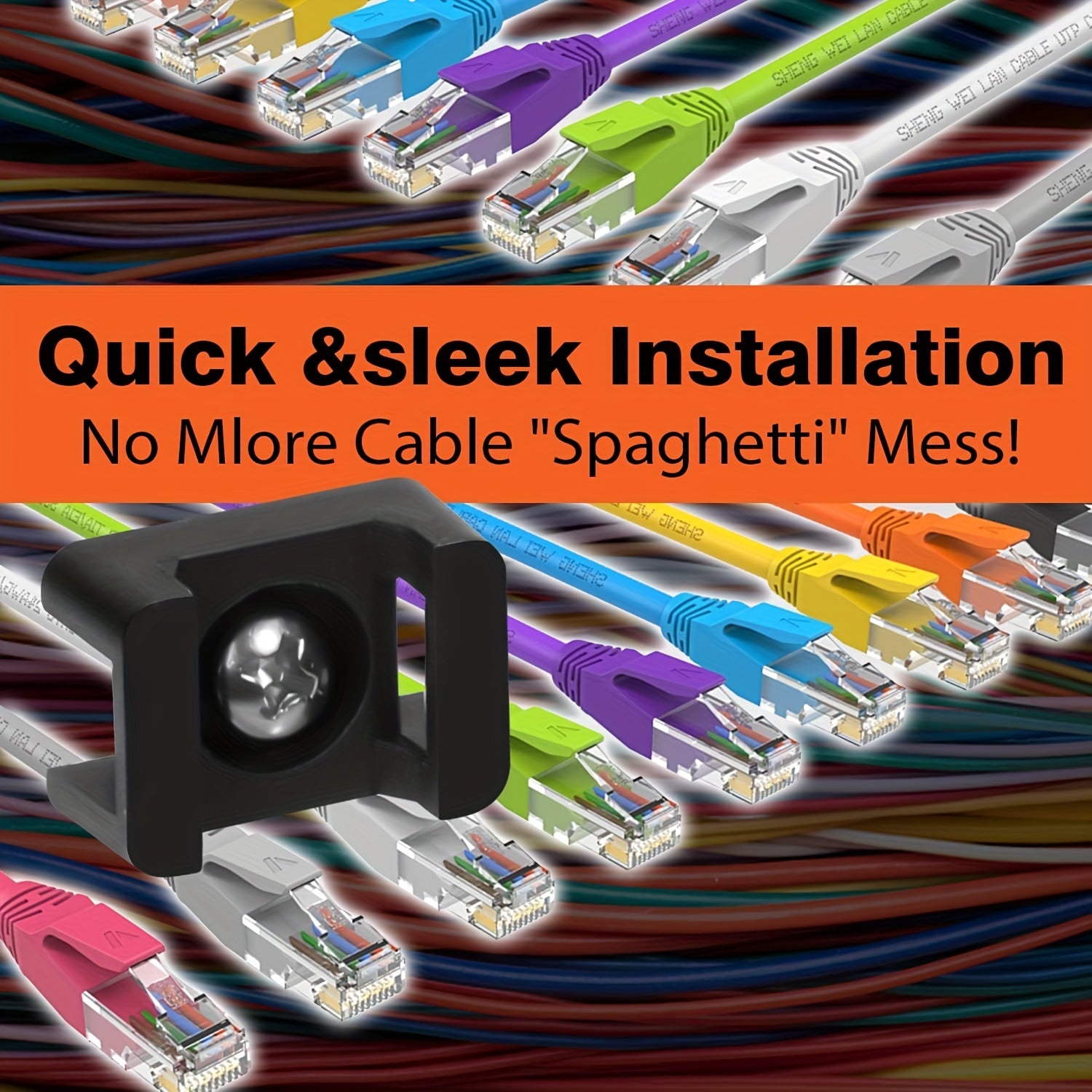 Pack of 100 Black Zip Tie Base Saddles Cable Tie Holders for Office Home Garden